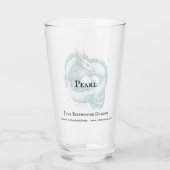 Aqua Dragon: de geboortesteen van juni Glas (Achterkant)