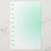 Aqua Dragonflies Schrijfpapier Briefpapier (Voorkant)