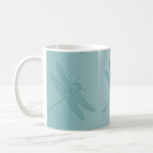 Aqua Dragonfly Koffiemok (Links)