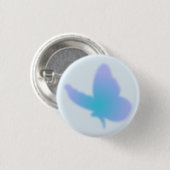 Aqua Dream Butterfly Ronde Button 3,2 Cm (Voorkant /achterkant)
