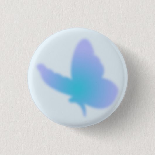 Aqua Dream Butterfly Ronde Button 3,2 Cm (Voorkant)