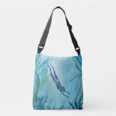 Aqua Dreams. Duiken, snorkelen, onder het Zee Crossbody Tas (Voorkant)