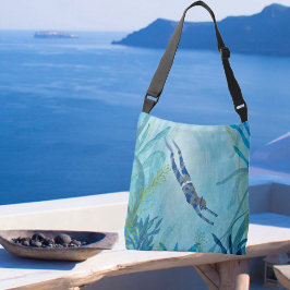 Aqua Dreams. Duiken, snorkelen, onder het Zee Crossbody Tas