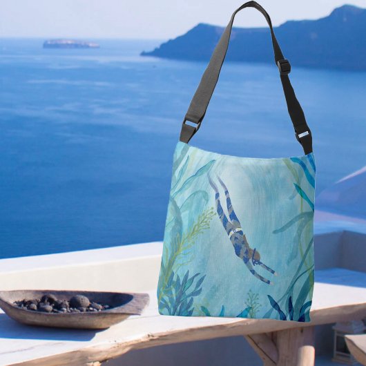 Aqua Dreams. Duiken, snorkelen, onder het Zee Crossbody Tas