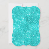 Aqua Dress op Gold Bachelorette Party Kaart (Achterkant)