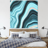 Aqua Drift Canvas Afdruk (Insitu (Slaapkamer))