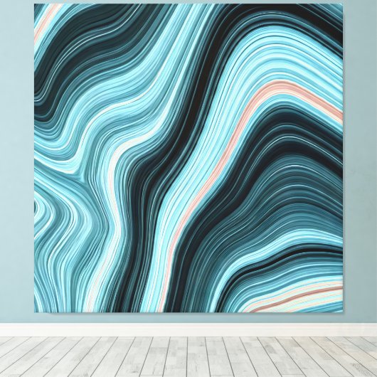 Aqua Drift Canvas Afdruk (Insitu (Houten vloer))
