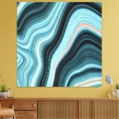 Aqua Drift Canvas Afdruk (Insitu (Woonkamer))