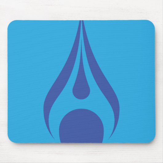aqua drop, waterdruppel logo op muismat (Voorkant)