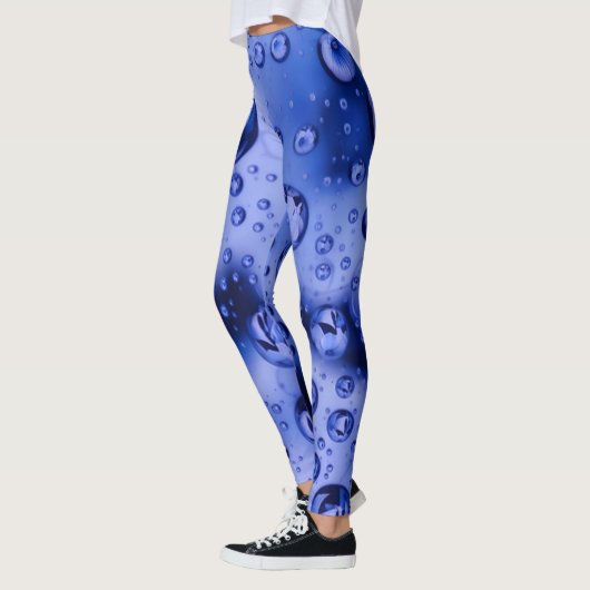 Aqua Droplet Dream Leggings - Water Bubble Blue (Links)