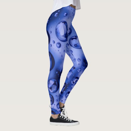 Aqua Droplet Dream Leggings - Water Bubble Blue (Rechts)