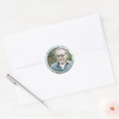 AQUA DUSKY BLUE GOLD AGATE SYMPATHTHY MEMORIAL FOT RONDE STICKER (Envelop)