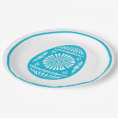 aqua easter egg papieren bordje (Gekanteld)