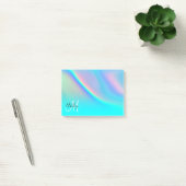 Aqua Edge Regenboog Ombre Monogram Post-it® Notes (Kantoor)