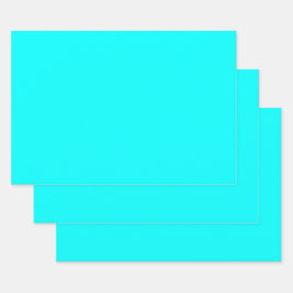 Aqua (effen kleur) inpakpapier vel