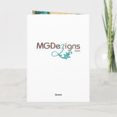 aqua  eiffeltoren Parijs dank u Bedankkaart (Achterkant)