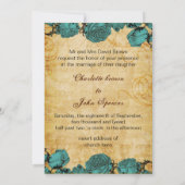 aqua  eiffeltoren Paris bruiloft Kaart (Achterkant)