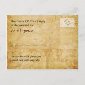 aqua eiffeltoren Paris bruiloft rsvp Uitnodiging Briefkaart (Achterkant)