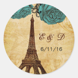 aqua  eiffeltoren Paris enveloppen zegels