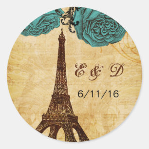 aqua  eiffeltoren Paris enveloppen zegels