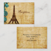 aqua eiffeltoren Paris Receptiekaarten Informatiekaartje (Voorkant / Achterkant)