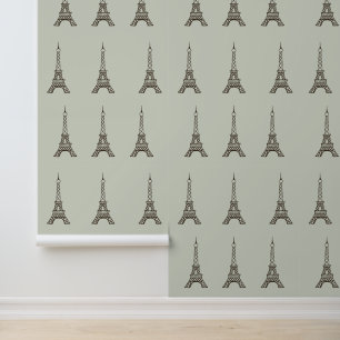  Aqua Eiffeltoren Wallpaper Behang