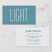 Aqua ELECTRICIAN Simple Style V39W Visitekaartje (Voorkant / Achterkant)