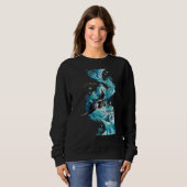 “Aqua Elegance – Manta Ray Flow Sweatshirt” Trui (Voorkant volledig)