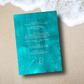 Aqua Elegance Turquoise & Blauwgroen Waterverf bru Kaart