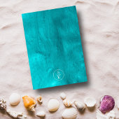 Aqua Elegance Turquoise & Blauwgroen Waterverf bru Kaart