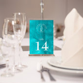 Aqua Elegance Turquoise & Blauwgroen Waterverf bru Kaart