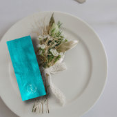 Aqua Elegance Turquoise & Blauwgroen Waterverf bru Menu