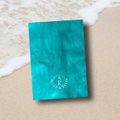 Aqua Elegance Turquoise & Blauwgroen Waterverf bru RSVP Kaartje