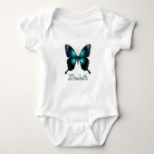 Aqua Elegant Butterfly Romper (Voorkant)