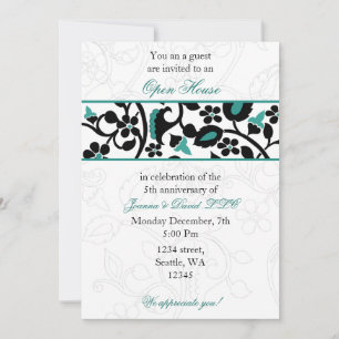 aqua Elegant Corporate party Invitation Kaart