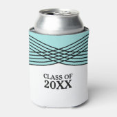 Aqua Elegant Deco Afstuderen Koelbox Blikjeskoeler (Blikje Voorkant)