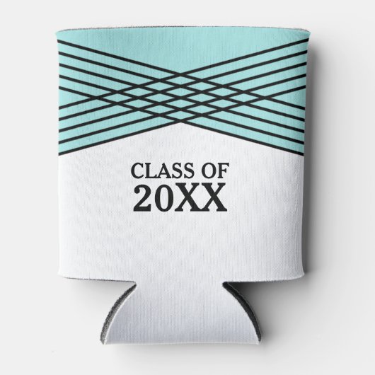 Aqua Elegant Deco Afstuderen Koelbox Blikjeskoeler (Voorkant)