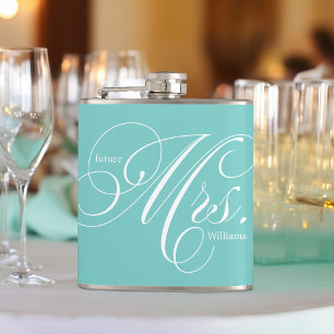 Aqua Elegant Script Future Mrs. Heupfles