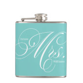 Aqua Elegant Script Future Mrs. Heupfles (Voorkant)