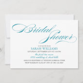 Aqua Elegant Script Vrijgezellenfeest Kaart (Voorkant)