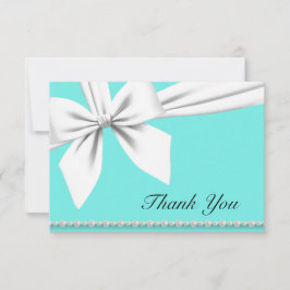 Aqua Elegant Tiffany Parels Fantasie Parels Dank J Bedankkaart