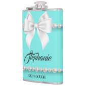 Aqua Elegant Tiffany Parels Meisje Fancy Bougie Heupfles (Links)