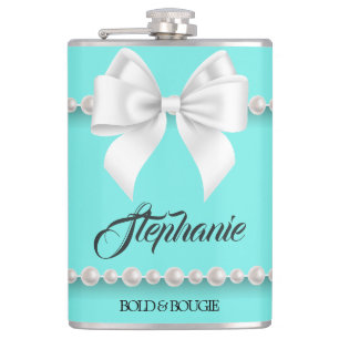 Aqua Elegant Tiffany Parels Meisje Fancy Bougie Heupfles