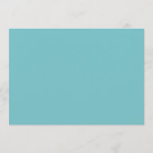 Aqua Elegant Wedding Pas getrouwd Wishes Border Advieskaart (Achterkant)