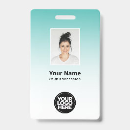 Aqua Employee Fotobalk Code Naam Logo Gradiënt Badge
