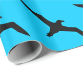 Aqua en Black Albatross Cadeaupapier (Rol Hoek)