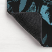 Aqua en Black Feathers Muismat (Hoek)