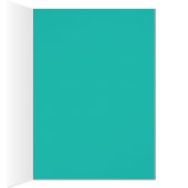 Aqua en Black Floral Table Number Kaart (Binnen (Rechts))