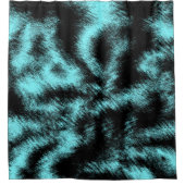 Aqua en Black Modern Art Douchegordijn (Voorkant)