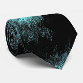 Aqua en Black Modern Art Stropdas (Opgerold)